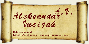 Aleksandar Vučijak vizit kartica